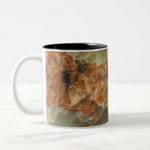 Orange, Black, and Clear Quartz Two-Tone Coffee Mug