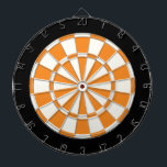 Orange Black And White Dartboard<br><div class="desc">Orange Black And White Dart Board</div>