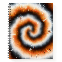 Orange, Black, and White Tie Dye