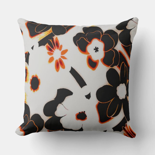 Orange Black Brown Cushion (Front)