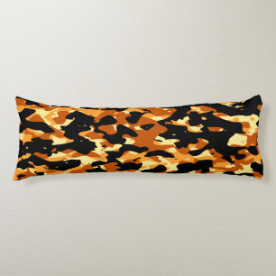  Orange Black Camo Body Pillow