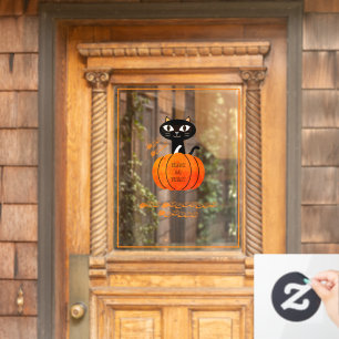 Orange Black Cat Pumpkin Trick or Treat Halloween