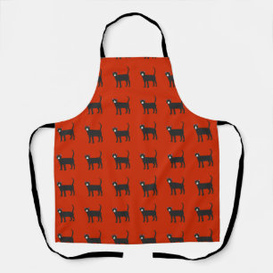 Orange Black cats All over print Apron