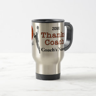 Orange Black, Coaches Gifts Basketball, Basketball Travel Mug