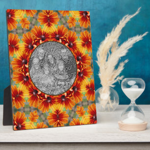 Orange Black Eyed Susan Daisy Add Your Photo Plaque