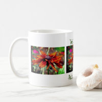 Orange Black Eyed Susan Flower Personalised