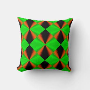 Orange Black Green Cushion