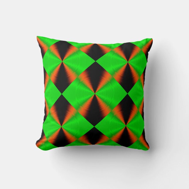 Orange Black Green Cushion (Front)
