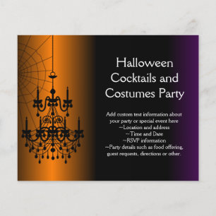 Orange/Black Halloween Chandelier