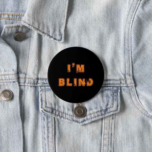 Orange Black Joke Eye Doctor  Button (In Situ)