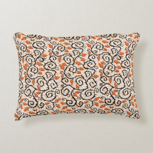 Orange black pattern Accent Pillow
