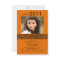 Orange & Black Photo Graduation Invitation