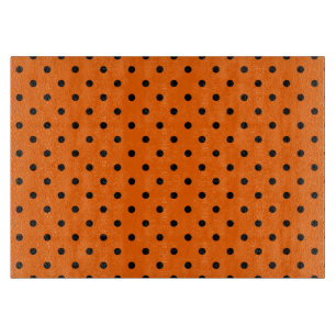 Orange/Black Polka Dots Cutting Board