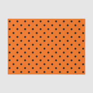 Orange/Black Polka Dots Tissue Paper