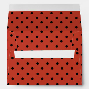 Orange & Black Polka Dots Whimsical Halloween Envelopes