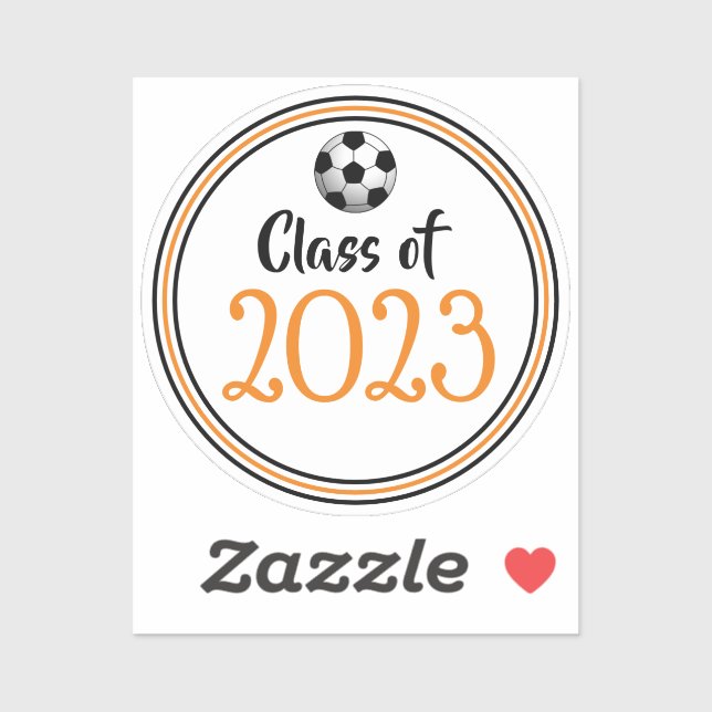 Orange & Black Soccer Class Year Graduation (Sheet)