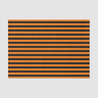 Orange & Black Striped Tissue Papers Paper