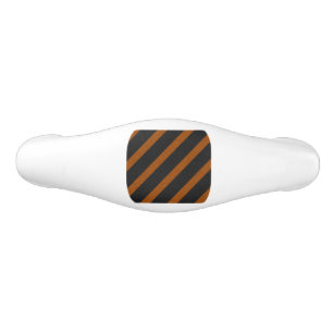 Orange & Black Stripes Glitter Ceramic Drawer Pull