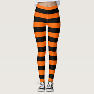 Orange/Black Stripes Leggings