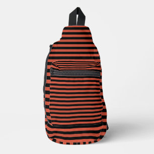 Orange Black Stripes Seamless Pattern Sling Bag