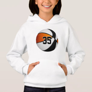 orange black team colours jersey number basketball