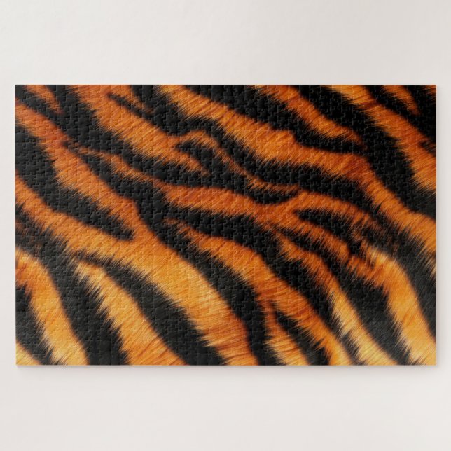 Orange Black Tiger Stripes  Jigsaw Puzzle (Horizontal)