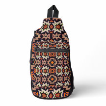 Orange Black Tribal SouthWestern Pattern