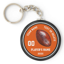 Orange, Black, White Personalised Football Gifts