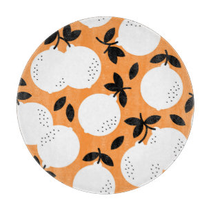 Orange Bliss: Exquisite Fruit Pattern Cutting Board