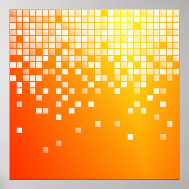 Orange Blocks Poster (Front)