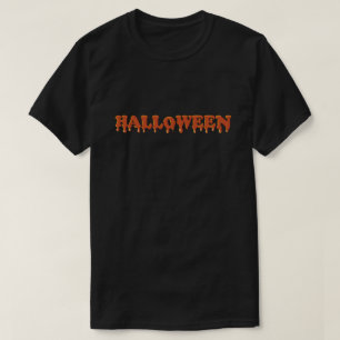 Orange Blood Dripping Halloween T-Shirt