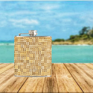 Orange Bloom Hip Flask