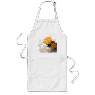 Orange Bloom Kitchen Apron