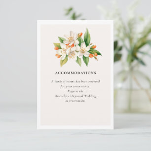 Orange Blossom and Jasmine Wedding Enclosure Card