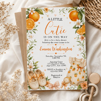 Orange Blossom Baby Shower Invitation