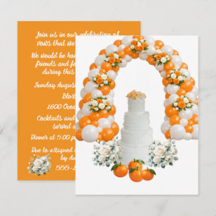 Orange Blossom Celebration Digital Download Invite