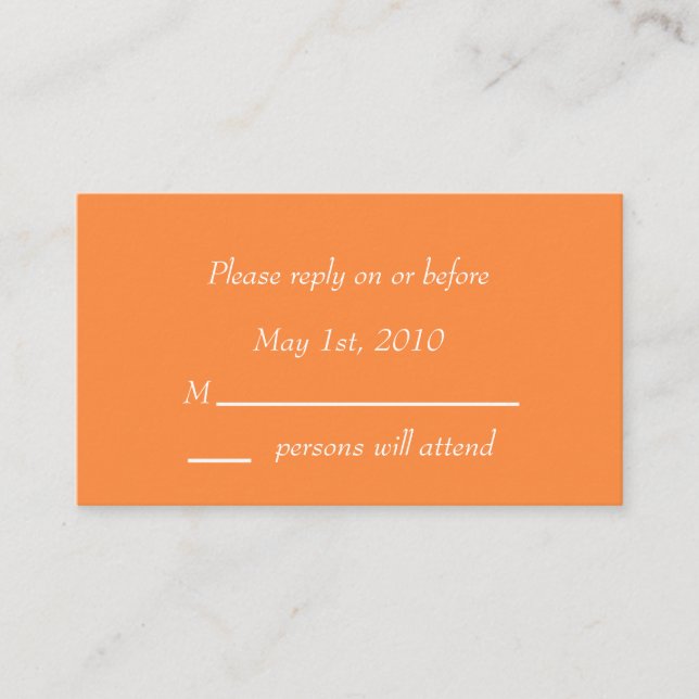 Orange Blossom Enclosure Card (Front)