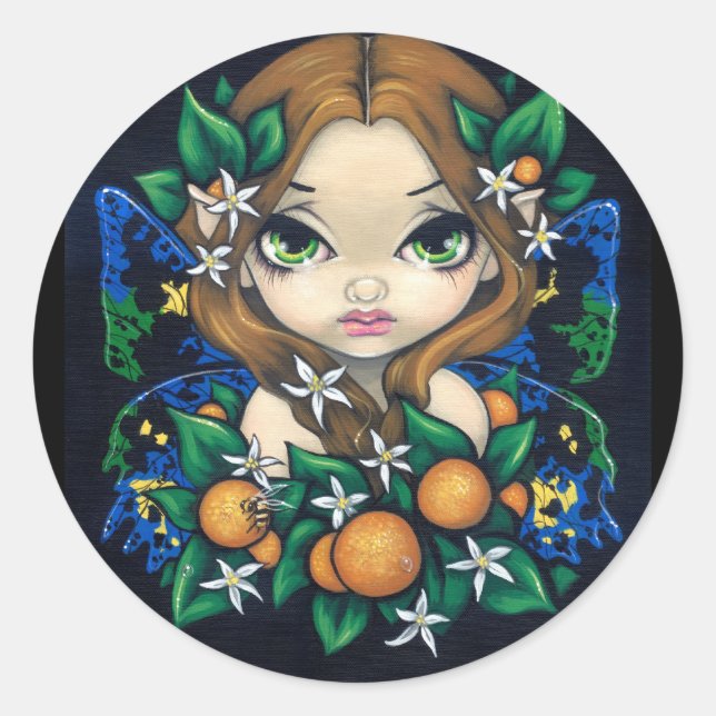 "Orange Blossom Fairy" Sticker (Front)