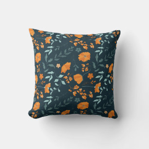 Orange blossom, flowers, seamless pattern. cushion