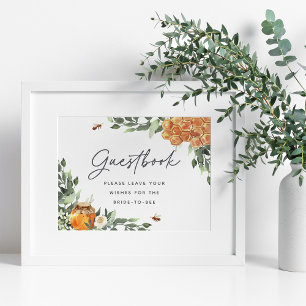 Orange Blossom Honey Bee Guestbook