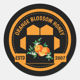Orange Blossom Honey Jar Classic Round Sticker