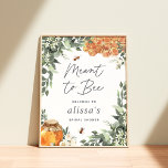 Orange Blossom Honeybee Bridal Shower Welcome Sign<br><div class="desc">Designed to coordinate with our Orange Blossom Honey Bee event stationery collection, this sweet nature inspired welcome sign for bridal showers or engagement parties features green watercolor botanical foliage, white orange blossom flowers, honeycomb, a a jar of honey, and buzzing honeybees. Personalise with the guest of honour's name and the...</div>