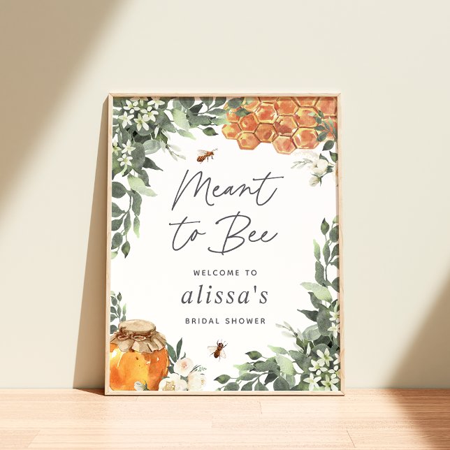 Orange Blossom Honeybee Bridal Shower Welcome Sign (Creator Uploaded)
