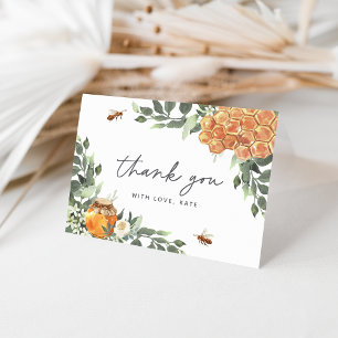 Orange Blossom Honeybee Thank You Card