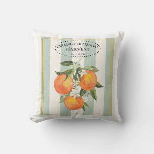 Orange Blossom - Mediterranean Citrus Label Cushion