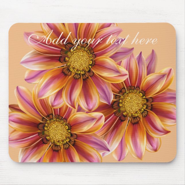 Orange Blossom Personalised Mousepad (Front)