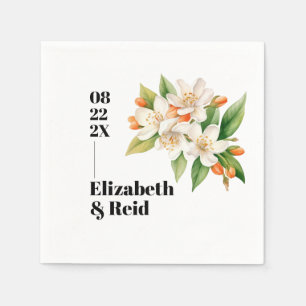 Orange Blossom Wedding Napkins