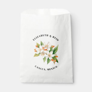 Orange Blossoms & Jasmine Blooms Wedding Favour Bag