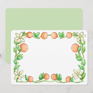 Orange Blossoms Thank You Card