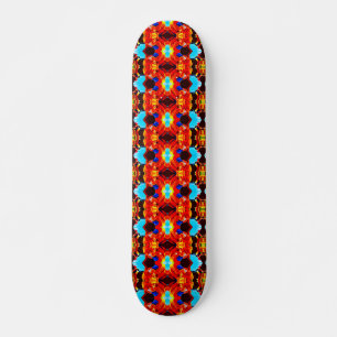 Orange, Blue and Black, 7 3/4" Skateboard Deck